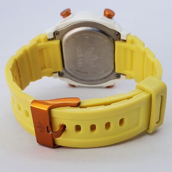 Adidas Originals 44MM Men Digital Watch Multicolor Case Yellow Bands New Battery - Picture 9 of 16